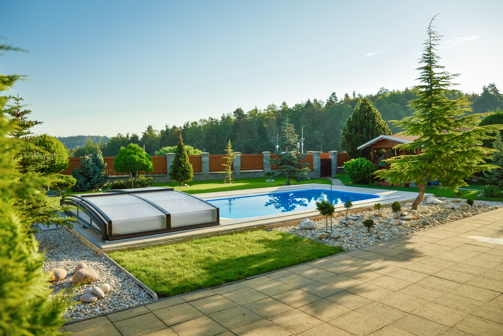 abris de piscine ouvert