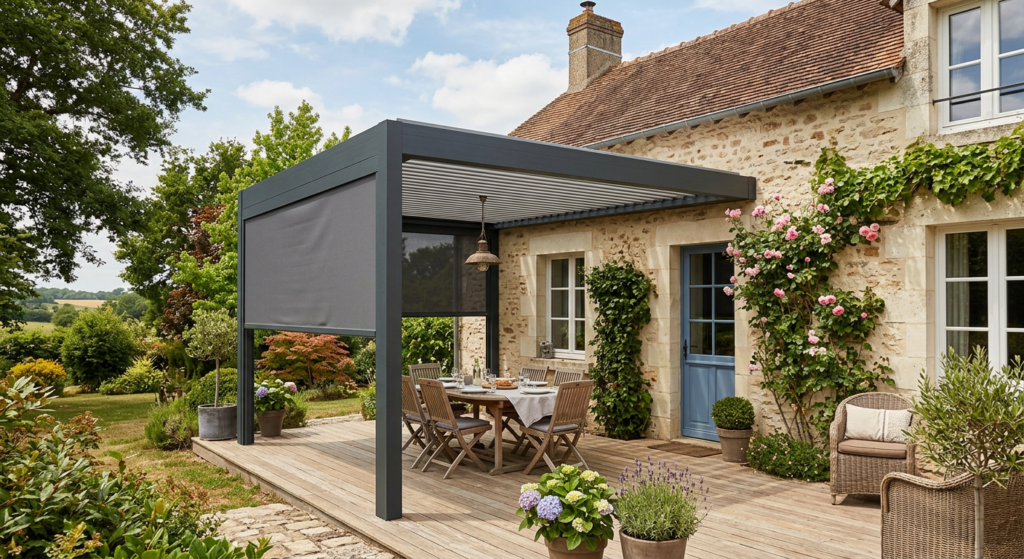 Store screen sur une pergola