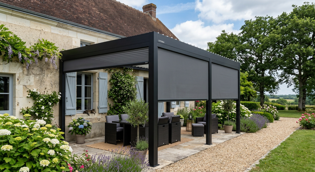 Store screen sur une pergola