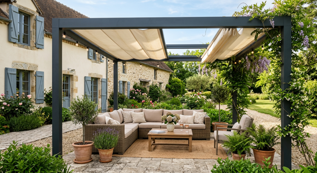 Pergola avec un toit ouvrant