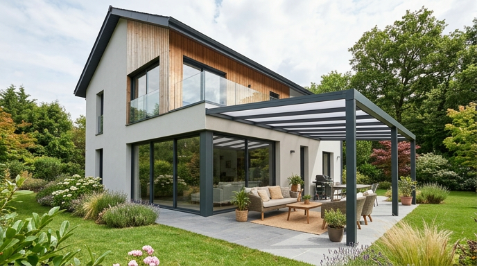 Pergola à toit fixe